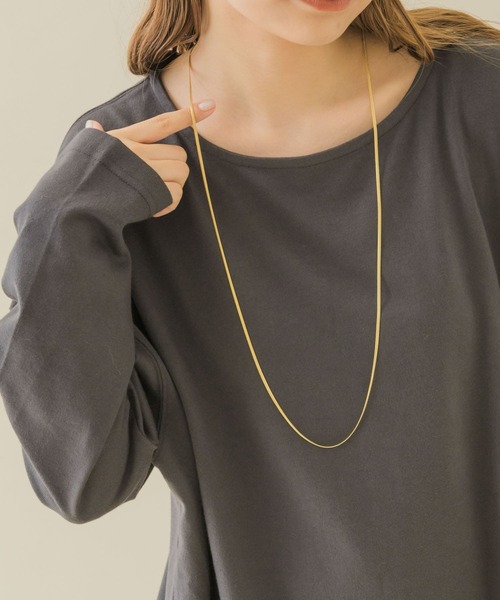 SMELLY（スメリー）の「スネークチェーンロングネックレス（ネックレス・レディース・ゴールド/シルバー・-）」の3枚目の写真