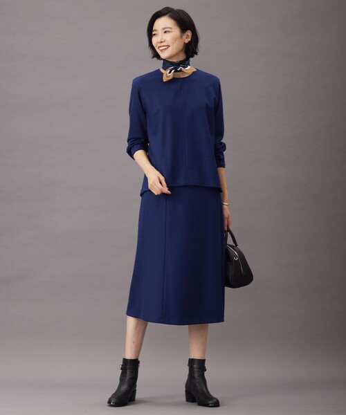 J.PRESS Ladies(J.プレス レディス)の「ウールスムース ペプラム カットソー(Tシャツ/カットソー・レディース・ネイビー系/パープル系/ブルー系/グレー系・SMALL)」の22枚目の写真