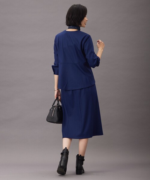 J.PRESS Ladies(J.プレス レディス)の「ウールスムース ペプラム カットソー(Tシャツ/カットソー・レディース・ネイビー系/パープル系/ブルー系/グレー系・SMALL)」の21枚目の写真