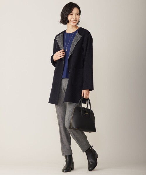 J.PRESS Ladies(J.プレス レディス)の「ウールスムース ペプラム カットソー(Tシャツ/カットソー・レディース・ネイビー系/パープル系/ブルー系/グレー系・SMALL)」の19枚目の写真