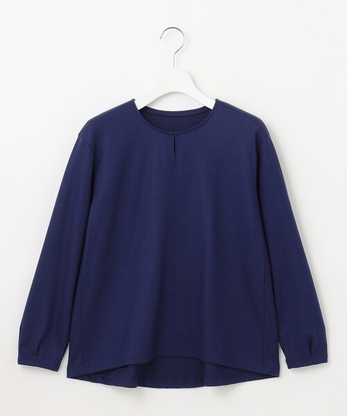 J.PRESS Ladies(J.プレス レディス)の「ウールスムース ペプラム カットソー(Tシャツ/カットソー・レディース・ネイビー系/パープル系/ブルー系/グレー系・SMALL)」の13枚目の写真
