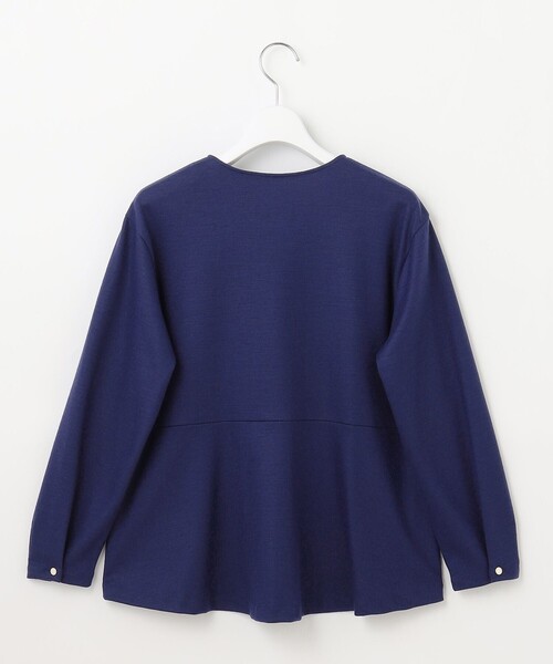 J.PRESS Ladies(J.プレス レディス)の「ウールスムース ペプラム カットソー(Tシャツ/カットソー・レディース・ネイビー系/パープル系/ブルー系/グレー系・SMALL)」の12枚目の写真