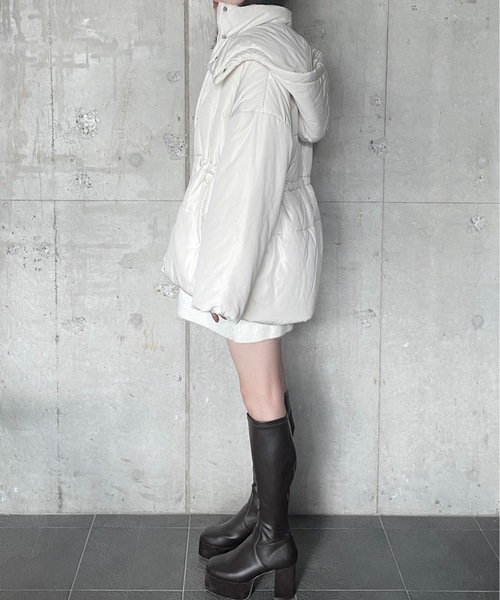 one way（ワンウェイ）の「【 新色追加 】ウエストドロストダウン（ダウンジャケット/コート・レディース・ホワイト/ブラック/ベージュ・FREE）」の17枚目の写真