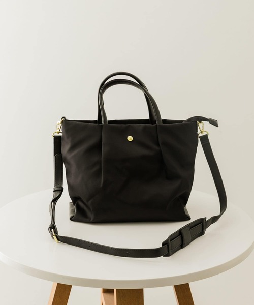 Legato Largo（レガートラルゴ）の「Legato largo　撥水ナイロン2WAYショルダーバッグ（ショルダーバッグ・レディース・ネイビー/グレー/ブラック・ONE）」の4枚目の写真