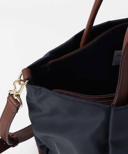 Legato Largo（レガートラルゴ）の「Legato largo　撥水ナイロン2WAYショルダーバッグ（ショルダーバッグ・レディース・ネイビー/グレー/ブラック・ONE）」の15枚目の写真