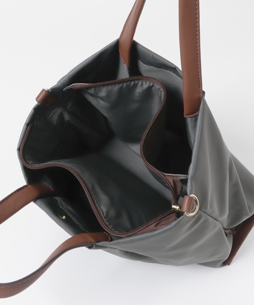 Legato Largo（レガートラルゴ）の「Legato largo　撥水ナイロン2WAYショルダーバッグ（ショルダーバッグ・レディース・ネイビー/グレー/ブラック・ONE）」の22枚目の写真