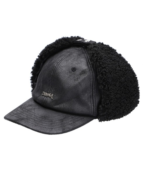 X-girl（エックスガール）の「6PANEL FLIGHT CAP（キャップ・レディース・ブラック/ブラウン・ONE SIZE）」の2枚目の写真