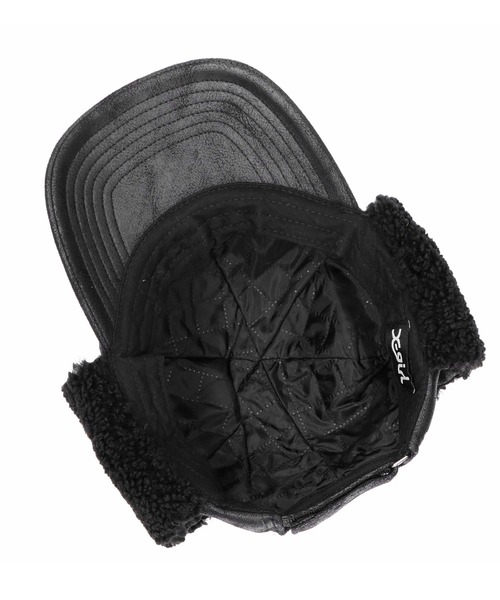 X-girl（エックスガール）の「6PANEL FLIGHT CAP（キャップ・レディース・ブラック/ブラウン・ONE SIZE）」の6枚目の写真