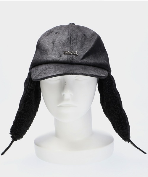 X-girl（エックスガール）の「6PANEL FLIGHT CAP（キャップ・レディース・ブラック/ブラウン・ONE SIZE）」の9枚目の写真