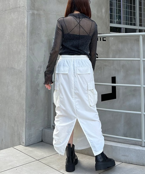 INGNI（イング）の「ラメチュールメロウトップス（その他トップス・レディース・シルバー/グレー/ブラック・M）」の10枚目の写真