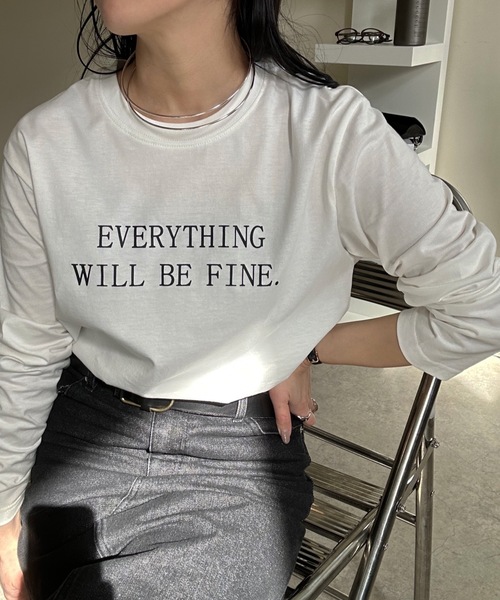 ULEULA(ウルア)の「ロゴT/プリントオーバーTシャツ(Tシャツ/カットソー・レディース・ホワイト/ブラック・FREE)」の2枚目の写真