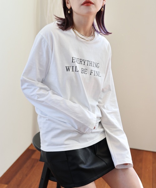 ULEULA(ウルア)の「ロゴT/プリントオーバーTシャツ(Tシャツ/カットソー・レディース・ホワイト/ブラック・FREE)」の3枚目の写真