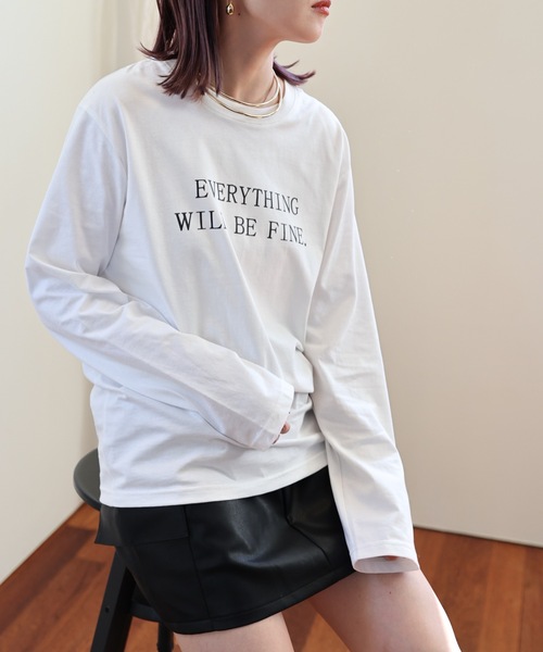 ULEULA(ウルア)の「ロゴT/プリントオーバーTシャツ(Tシャツ/カットソー・レディース・ホワイト/ブラック・FREE)」の4枚目の写真