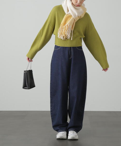 FREE'S MART（フリーズマート）の「◆ブロックチェックストール（マフラー・レディース・ブラック系その他/イエロー系その他・ﾌﾘ-）」の9枚目の写真