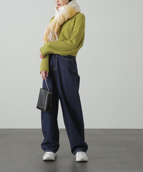 FREE'S MART（フリーズマート）の「◆ブロックチェックストール（マフラー・レディース・ブラック系その他/イエロー系その他・ﾌﾘ-）」の10枚目の写真