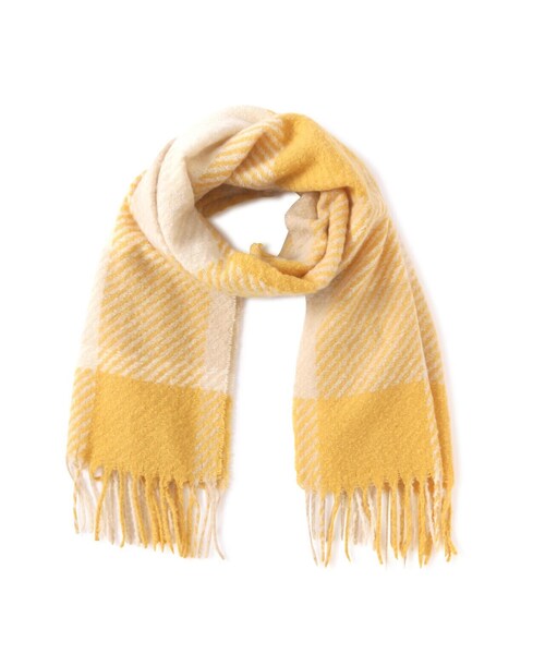 FREE'S MART（フリーズマート）の「◆ブロックチェックストール（マフラー・レディース・ブラック系その他/イエロー系その他・ﾌﾘ-）」の11枚目の写真