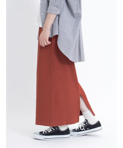 Samansa Mos2(サマンサ モスモス)の「ストレッチリブスカート(スカート・レディース・ブラウン/オレンジ/ブラック/グリーン/ベージュ・F)」の5枚目の写真