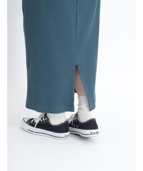 Samansa Mos2(サマンサ モスモス)の「ストレッチリブスカート(スカート・レディース・ブラウン/オレンジ/ブラック/グリーン/ベージュ・F)」の8枚目の写真