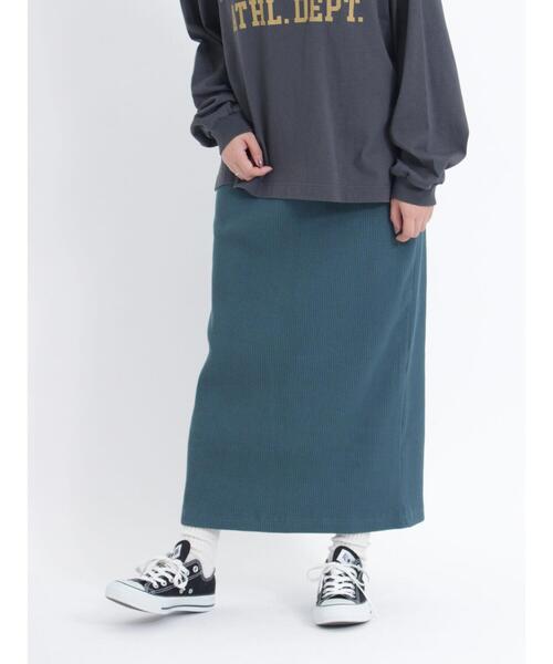 Samansa Mos2(サマンサ モスモス)の「ストレッチリブスカート(スカート・レディース・ブラウン/オレンジ/ブラック/グリーン/ベージュ・F)」の10枚目の写真