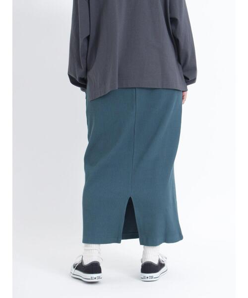 Samansa Mos2(サマンサ モスモス)の「ストレッチリブスカート(スカート・レディース・ブラウン/オレンジ/ブラック/グリーン/ベージュ・F)」の12枚目の写真