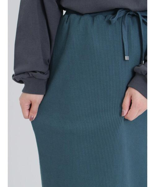 Samansa Mos2(サマンサ モスモス)の「ストレッチリブスカート(スカート・レディース・ブラウン/オレンジ/ブラック/グリーン/ベージュ・F)」の13枚目の写真