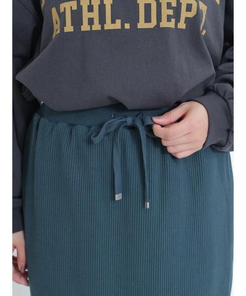 Samansa Mos2(サマンサ モスモス)の「ストレッチリブスカート(スカート・レディース・ブラウン/オレンジ/ブラック/グリーン/ベージュ・F)」の14枚目の写真