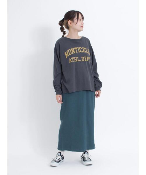 Samansa Mos2(サマンサ モスモス)の「ストレッチリブスカート(スカート・レディース・ブラウン/オレンジ/ブラック/グリーン/ベージュ・F)」の16枚目の写真