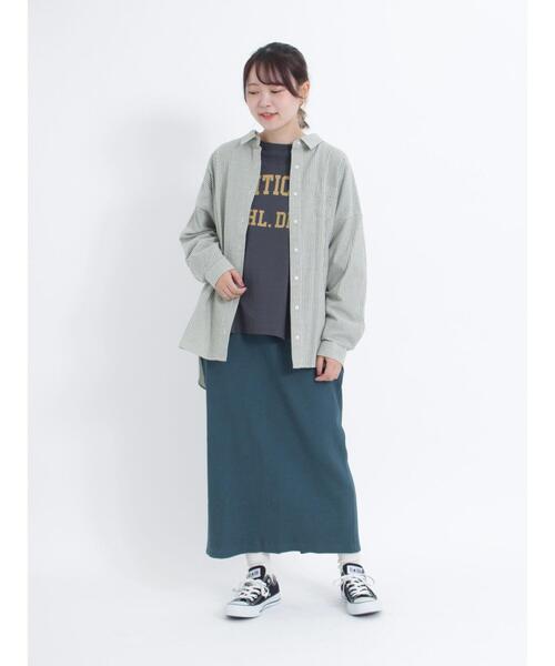 Samansa Mos2(サマンサ モスモス)の「ストレッチリブスカート(スカート・レディース・ブラウン/オレンジ/ブラック/グリーン/ベージュ・F)」の17枚目の写真