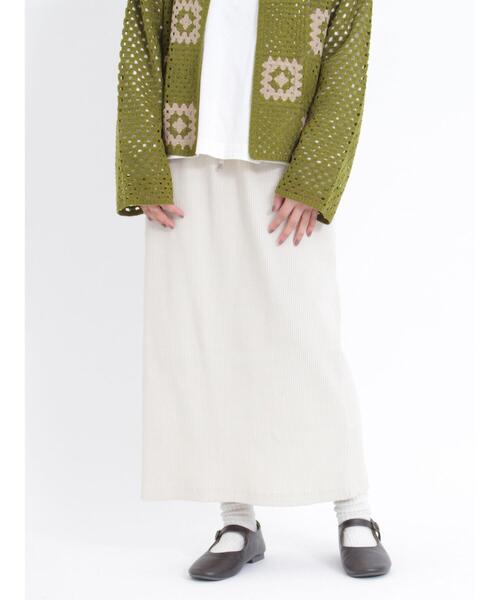 Samansa Mos2(サマンサ モスモス)の「ストレッチリブスカート(スカート・レディース・ブラウン/オレンジ/ブラック/グリーン/ベージュ・F)」の20枚目の写真