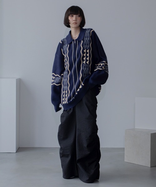 【関税込み】Guest in Residence タン ハーフジップセーター ハーフジップリラックスニット（ニット/セーター） | THE SHOP