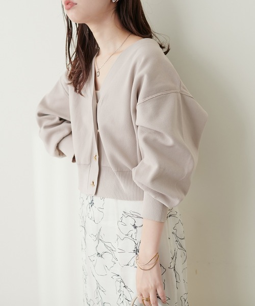 natural couture(ナチュラルクチュール)の「プチプラハトメバー釦カーディガン(カーディガン/ボレロ・レディース・モカ/グレイッシュベージュ/アイボリー/ブラック・FREE)」の9枚目の写真