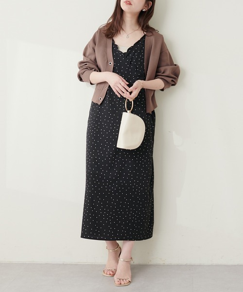 natural couture(ナチュラルクチュール)の「プチプラハトメバー釦カーディガン(カーディガン/ボレロ・レディース・モカ/グレイッシュベージュ/アイボリー/ブラック・FREE)」の7枚目の写真