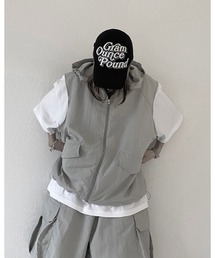 YACA | nylon best hoodie/ナイロンベストフーディ(ベスト)