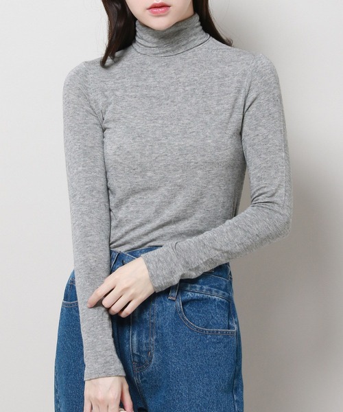 3.3 Field Trip （3.3フィールドトリップ）の「3.3 Field Trip／タートルネック トップス（Tシャツ/カットソー・レディース・ブラック/ブラウン/アイボリー/グレー・FREE）」の3枚目の写真