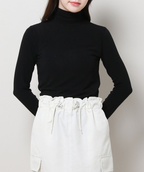 3.3 Field Trip （3.3フィールドトリップ）の「3.3 Field Trip／タートルネック トップス（Tシャツ/カットソー・レディース・ブラック/ブラウン/アイボリー/グレー・FREE）」の2枚目の写真