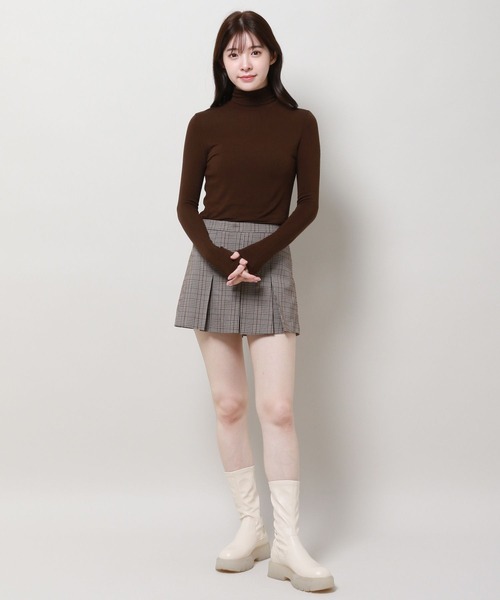 3.3 Field Trip （3.3フィールドトリップ）の「3.3 Field Trip／タートルネック トップス（Tシャツ/カットソー・レディース・ブラック/ブラウン/アイボリー/グレー・FREE）」の5枚目の写真