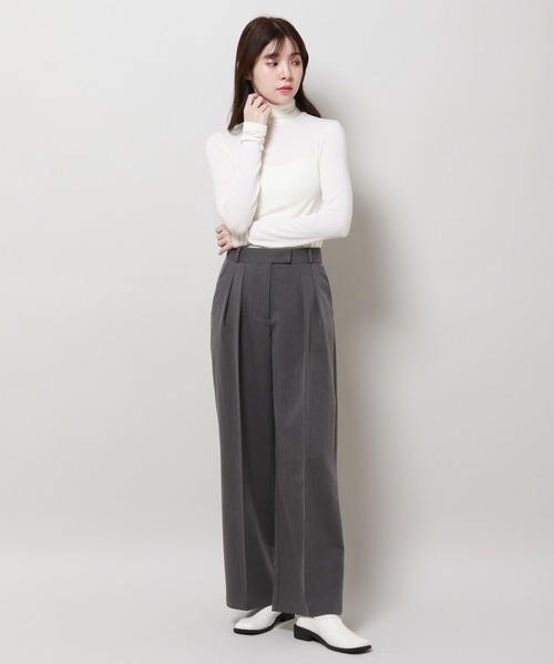 3.3 Field Trip （3.3フィールドトリップ）の「3.3 Field Trip／タートルネック トップス（Tシャツ/カットソー・レディース・ブラック/ブラウン/アイボリー/グレー・FREE）」の9枚目の写真