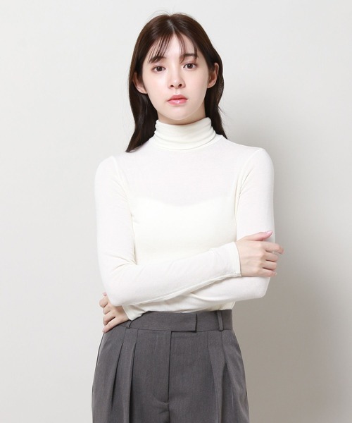 3.3 Field Trip （3.3フィールドトリップ）の「3.3 Field Trip／タートルネック トップス（Tシャツ/カットソー・レディース・ブラック/ブラウン/アイボリー/グレー・FREE）」の11枚目の写真