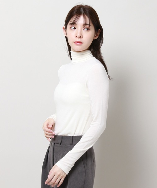 3.3 Field Trip （3.3フィールドトリップ）の「3.3 Field Trip／タートルネック トップス（Tシャツ/カットソー・レディース・ブラック/ブラウン/アイボリー/グレー・FREE）」の12枚目の写真