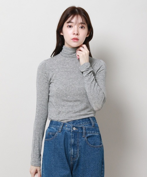 3.3 Field Trip （3.3フィールドトリップ）の「3.3 Field Trip／タートルネック トップス（Tシャツ/カットソー・レディース・ブラック/ブラウン/アイボリー/グレー・FREE）」の20枚目の写真