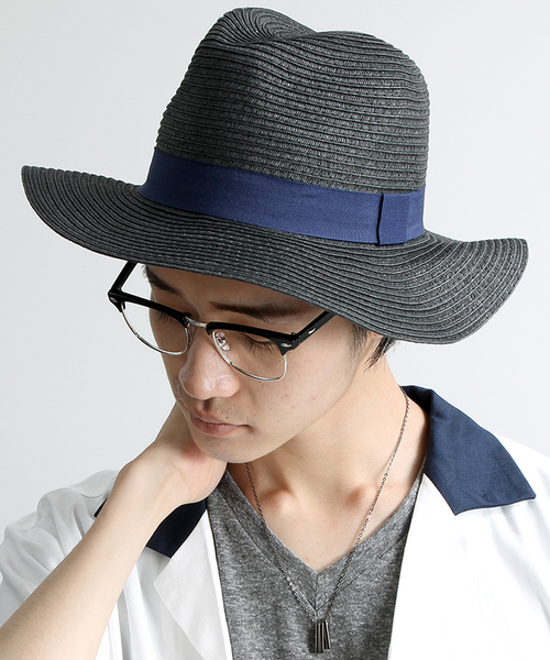 WEGO（ウィゴー）の「WEGO/ペーパーロングブリムハット（ハット・メンズ・ナチュラル/ブラック/ホワイト・FREE）」の3枚目の写真