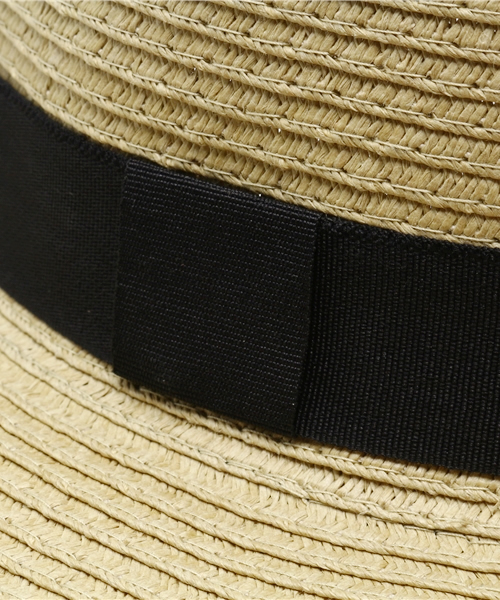 WEGO（ウィゴー）の「WEGO/ペーパーロングブリムハット（ハット・メンズ・ナチュラル/ブラック/ホワイト・FREE）」の9枚目の写真