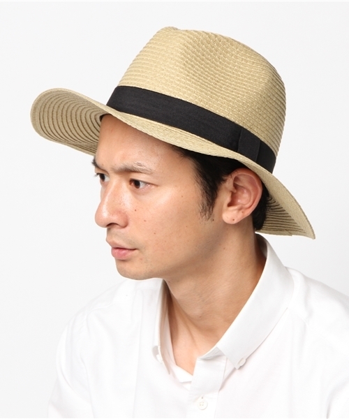 WEGO（ウィゴー）の「WEGO/ペーパーロングブリムハット（ハット・メンズ・ナチュラル/ブラック/ホワイト・FREE）」の10枚目の写真