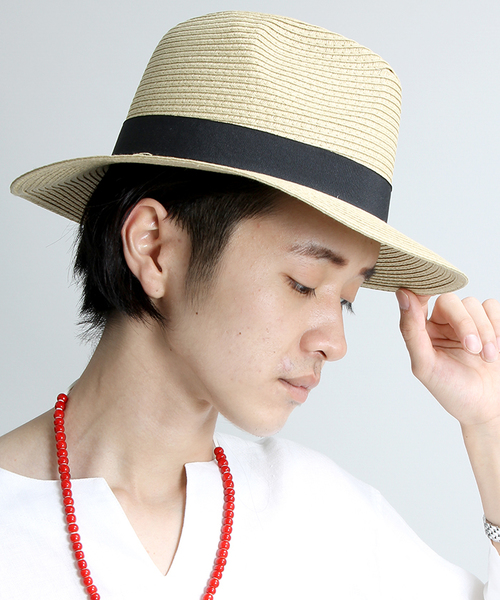 WEGO（ウィゴー）の「WEGO/ペーパーロングブリムハット（ハット・メンズ・ナチュラル/ブラック/ホワイト・FREE）」の14枚目の写真