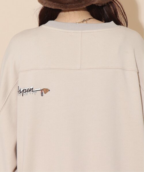 DOUBLE NAME（ダブルネーム）の「ALPEN SKINGプリントプルオーバー/ユニセックス可（スウェット・レディース・ブラック/ブルー/グレイッシュベージュ・FREE）」の21枚目の写真