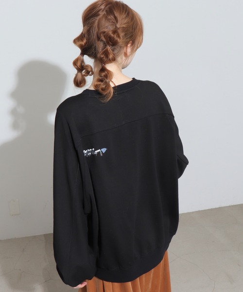 DOUBLE NAME（ダブルネーム）の「ALPEN SKINGプリントプルオーバー/ユニセックス可（スウェット・レディース・ブラック/ブルー/グレイッシュベージュ・FREE）」の4枚目の写真