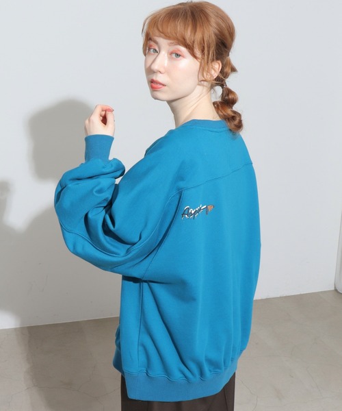 DOUBLE NAME（ダブルネーム）の「ALPEN SKINGプリントプルオーバー/ユニセックス可（スウェット・レディース・ブラック/ブルー/グレイッシュベージュ・FREE）」の11枚目の写真