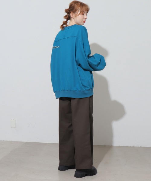 DOUBLE NAME（ダブルネーム）の「ALPEN SKINGプリントプルオーバー/ユニセックス可（スウェット・レディース・ブラック/ブルー/グレイッシュベージュ・FREE）」の13枚目の写真