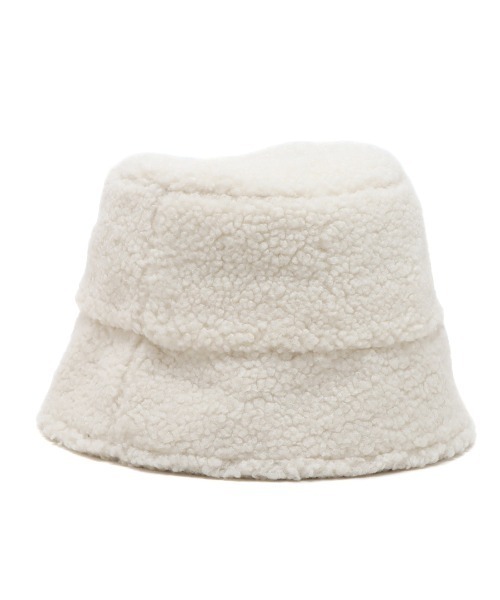 atmos pink（アトモスピンク）の「atmos pink ボア バケットハット（ハット・レディース・ライム/アイボリー/ブラック・FREE）」の6枚目の写真