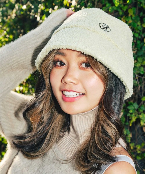 atmos pink（アトモスピンク）の「atmos pink ボア バケットハット（ハット・レディース・ライム/アイボリー/ブラック・FREE）」の22枚目の写真